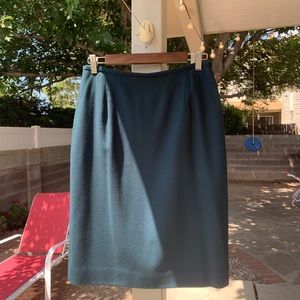 Jones New York pencil skirt pure wool dark teal size 10
